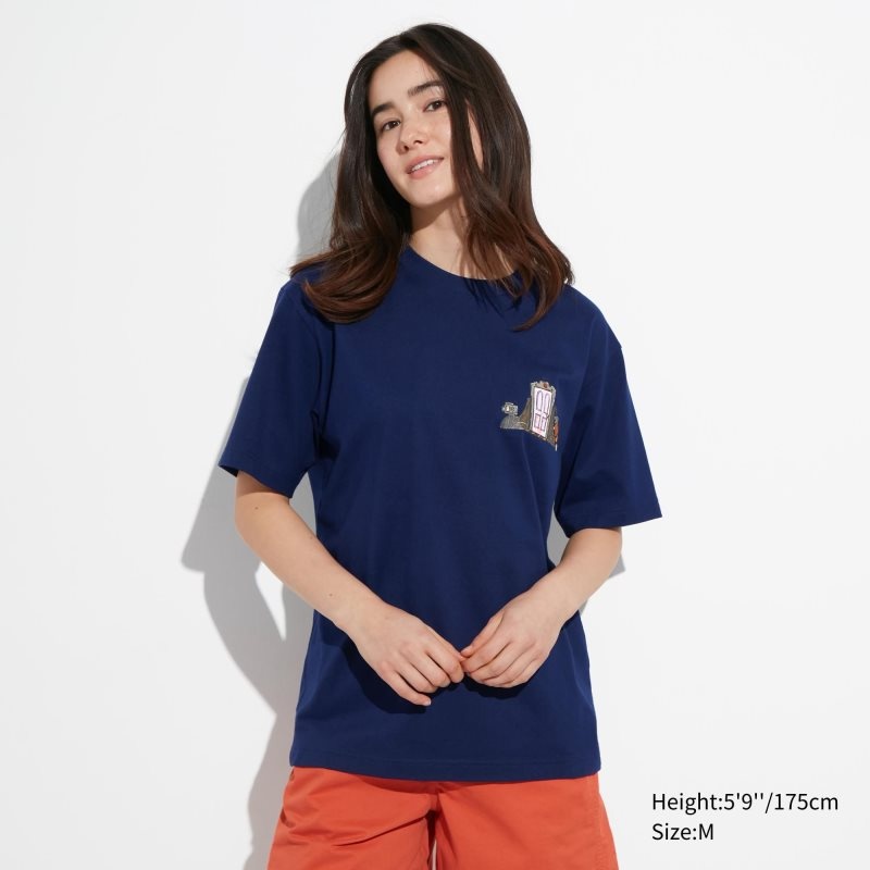 Uniqlo Pixar Art Ut Short-sleeve Graphic Kazuma Mikami T-shirts Heren Donkerblauw | 8585725