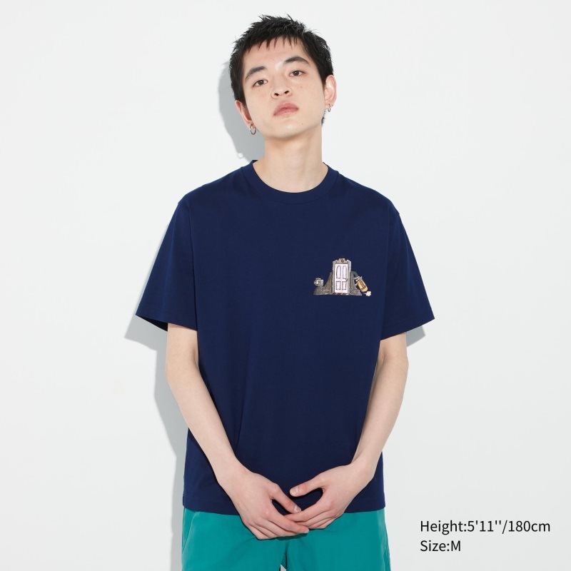 Uniqlo Pixar Art Ut Short-sleeve Graphic Kazuma Mikami T-shirts Heren Donkerblauw | 8585725