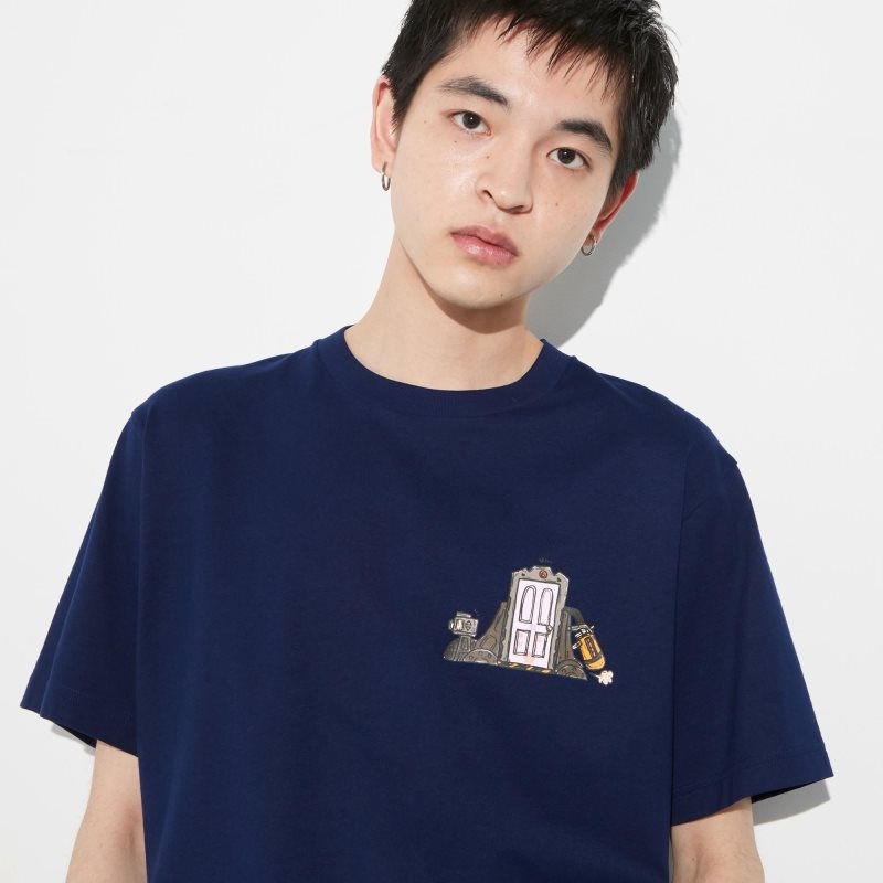 Uniqlo Pixar Art Ut Short-sleeve Graphic Kazuma Mikami T-shirts Heren Donkerblauw | 8585725