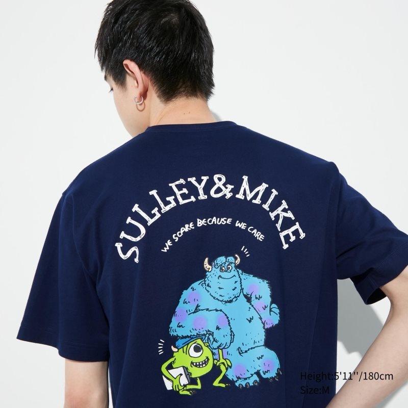 Uniqlo Pixar Art Ut Short-sleeve Graphic Kazuma Mikami T-shirts Heren Donkerblauw | 8585725