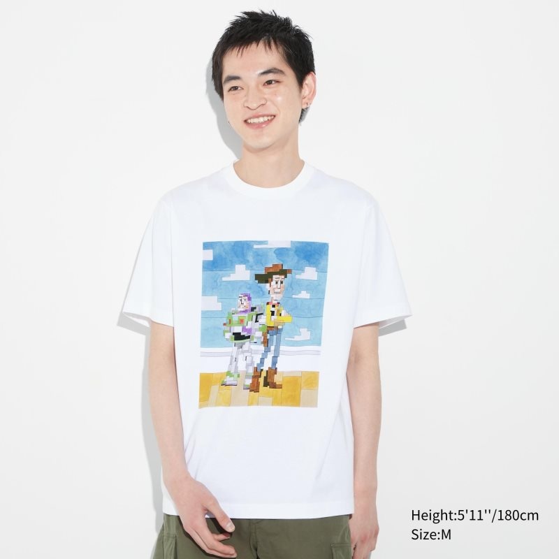 Uniqlo Pixar Art Ut Short-sleeve Graphic Adam Lister T-shirts Heren Wit | 1072946