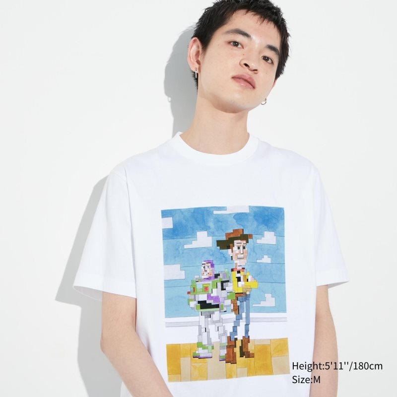 Uniqlo Pixar Art Ut Short-sleeve Graphic Adam Lister T-shirts Heren Wit | 1072946