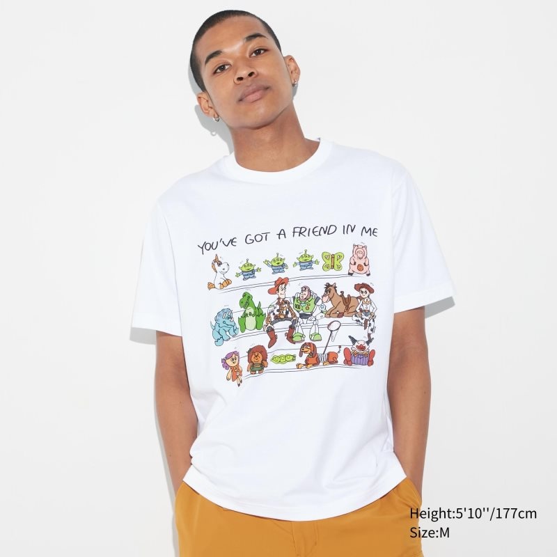 Uniqlo Pixar Art Ut Short-sleeve Graphic Kazuma Mikami T-shirts Heren Wit | 8790834
