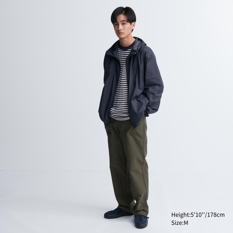 Uniqlo Pocketable Uv Protection 3d Cut Parka Heren Donkerblauw | 9765082
