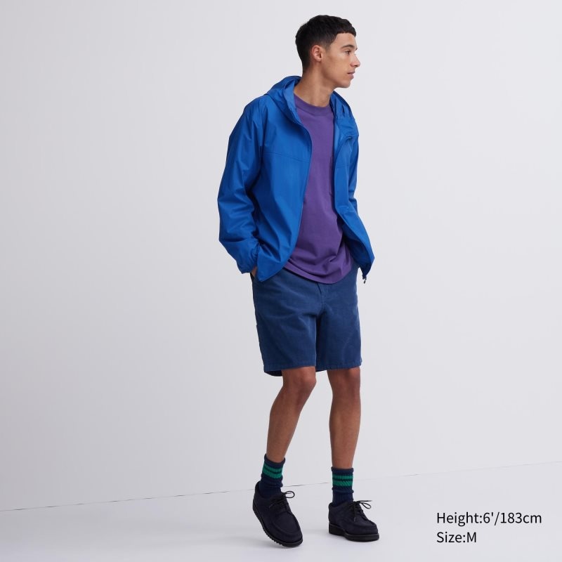 Uniqlo Pocketable Uv Protection 3d Cut Parka Heren Donkerblauw | 9765082