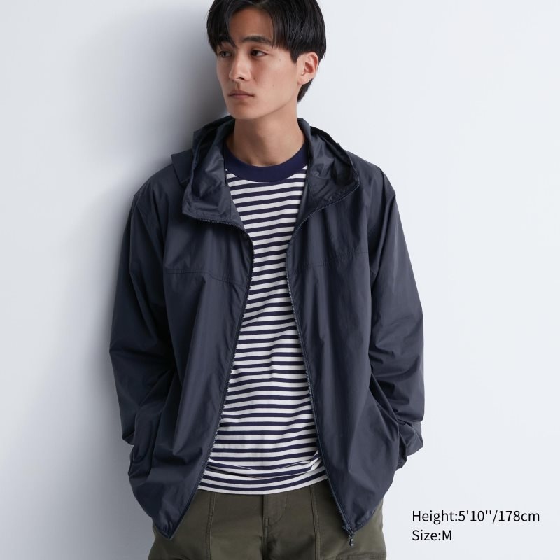 Uniqlo Pocketable Uv Protection 3d Cut Parka Heren Donkerblauw | 9765082