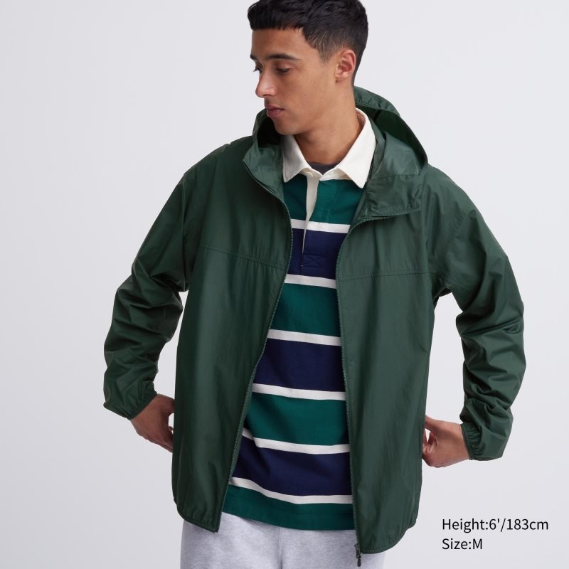Uniqlo Pocketable Uv Protection 3d Cut Parka Heren Groen | 2800800