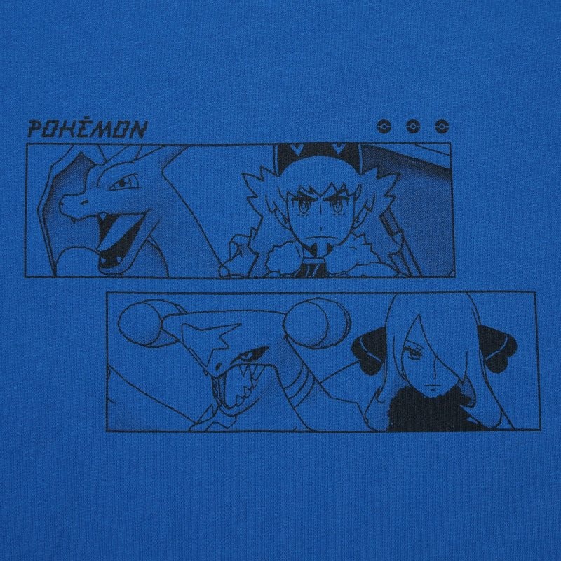 Uniqlo Pokémon Masters Ex Ut Oversized Short-sleeve Graphic T-shirts Heren Blauw | 6692065