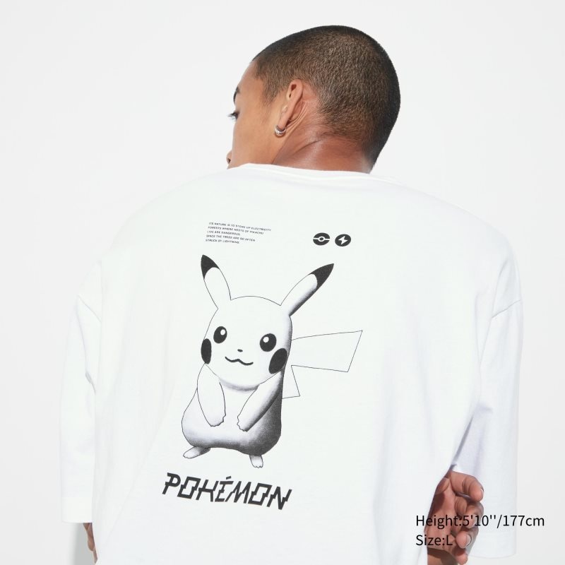 Uniqlo Pokémon Masters Ex Ut Oversized Short-sleeve Graphic T-shirts Heren Wit | 1740005