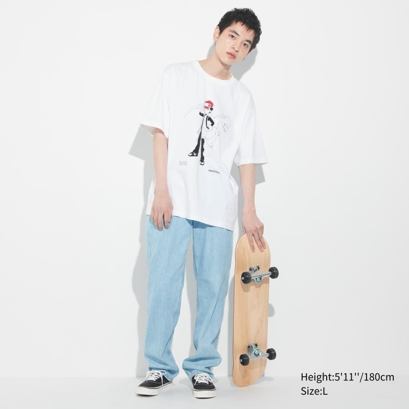 Uniqlo Pokémon Masters Ex Ut Oversized Short-sleeve Graphic T-shirts Heren Wit | 4404537