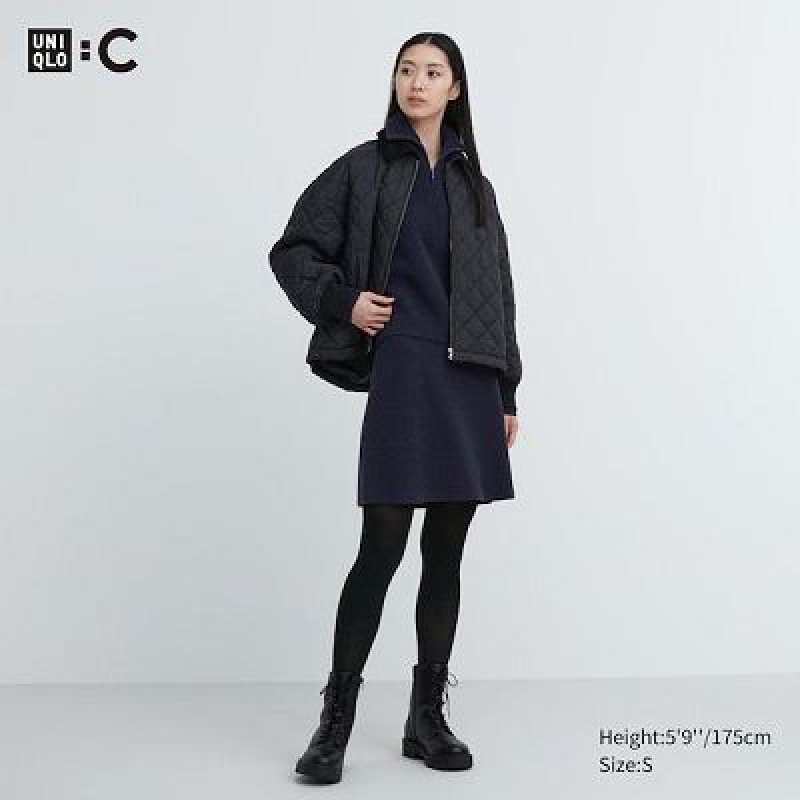 Uniqlo Premium Lambswool Mini Rokken Dames Donkerblauw | 8901531