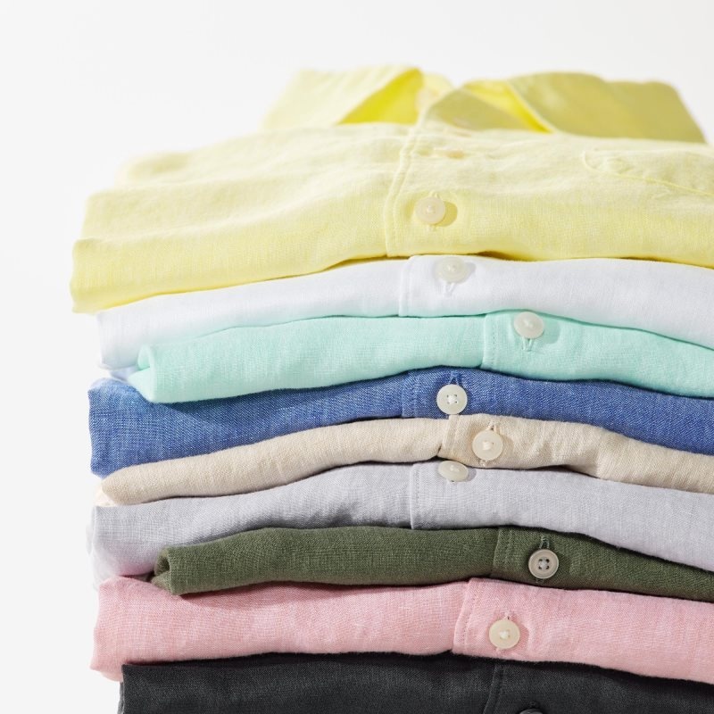 Uniqlo Premium Linen Long-sleeve Overhemd Heren Blauw | 6908774