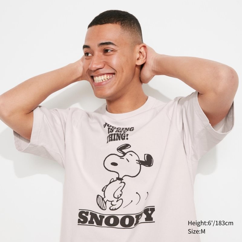Uniqlo Retro Peanuts Ut Oversized Short-sleeve Graphic T-shirts Heren Wit | 7226700