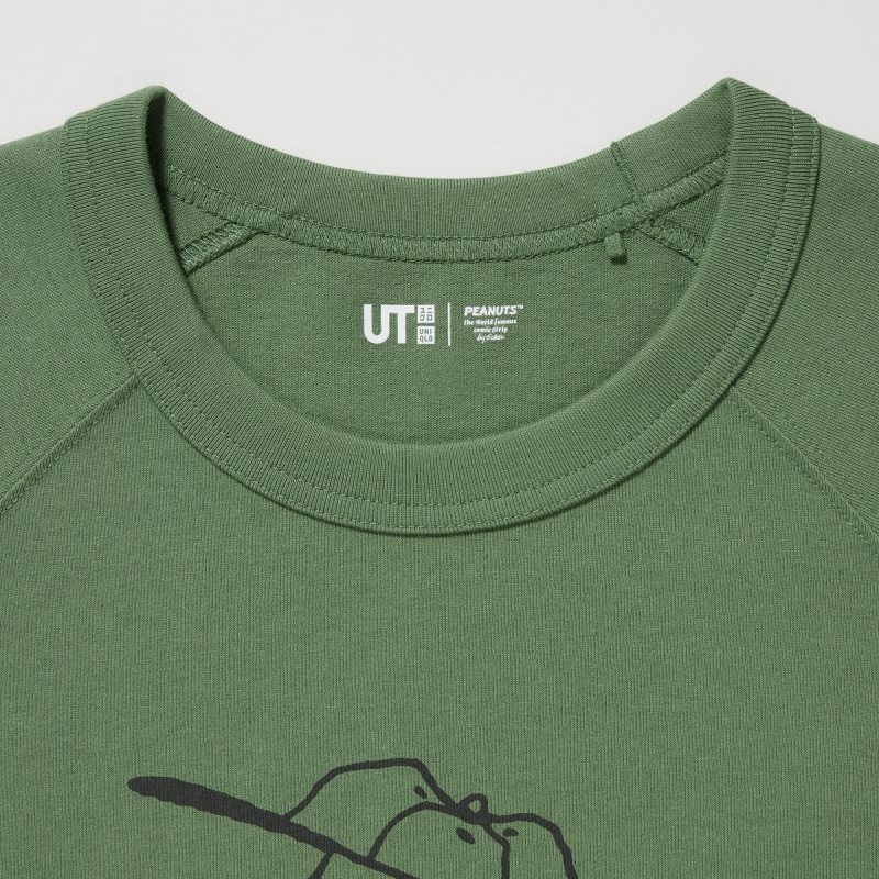 Uniqlo Retro Peanuts Ut Oversized Short-sleeve Graphic T-shirts Heren Groen | 4983222