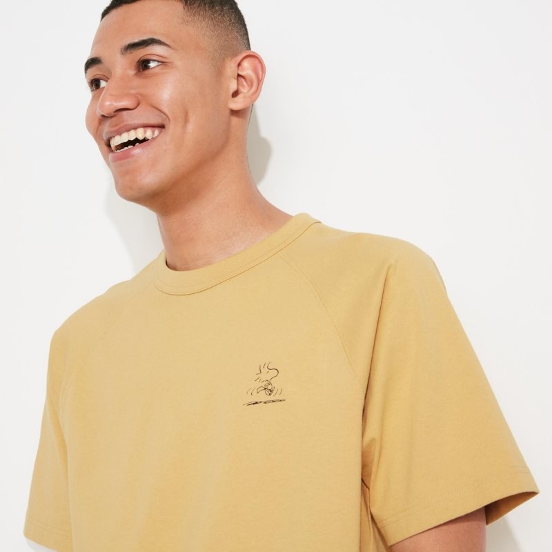 Uniqlo Retro Peanuts Ut Oversized Short-sleeve Graphic T-shirts Heren Geel | 6425689