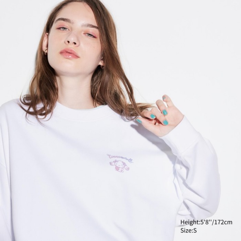 Uniqlo Sanrio characters Long-Sleeve Sweatshirts Dames Wit | 3532414