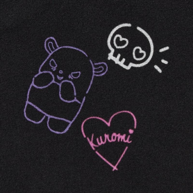 Uniqlo Sanrio characters Long-Sleeve Sweatshirts Dames Zwart | 4167306