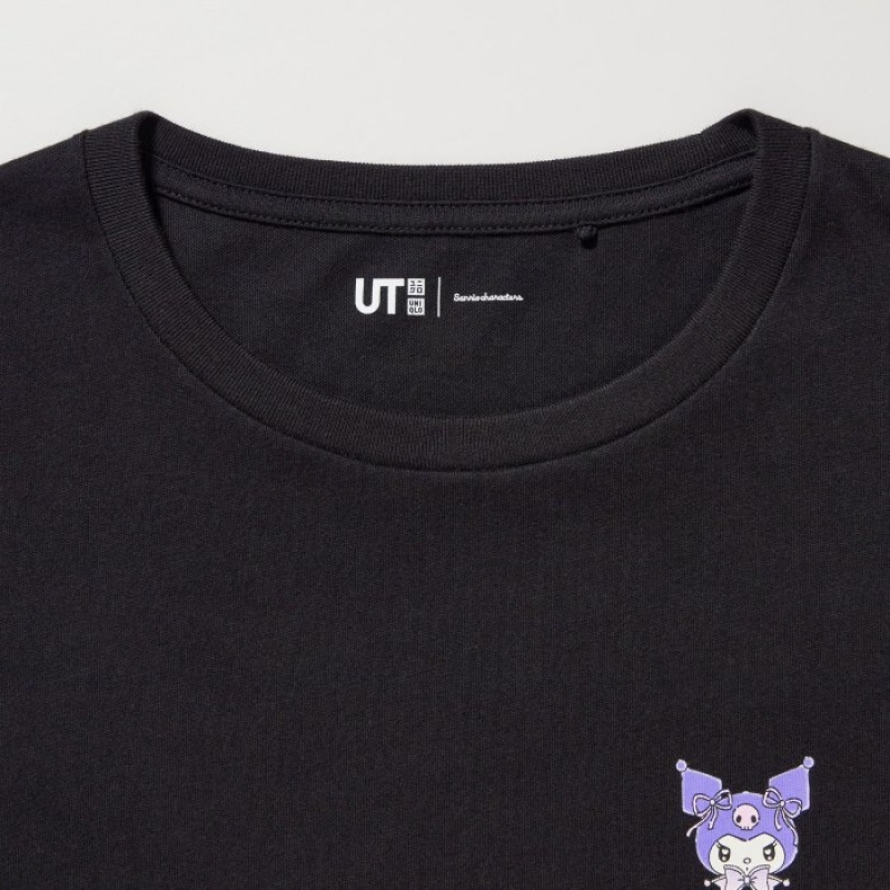 Uniqlo Sanrio characters UT Short-Sleeve T-shirts Dames Zwart | 6014252