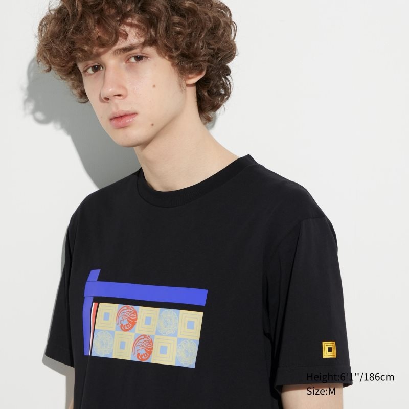 Uniqlo Shochiku Kabuki Ut Short-sleeve Graphic T-shirts Heren Zwart | 5415895