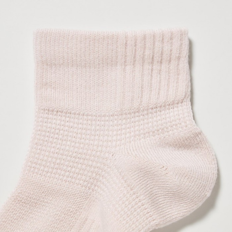 Uniqlo Short 3 Pack Sports/Piled Sokken Dames Wit | 379406