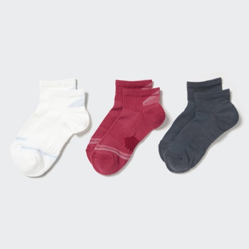 Uniqlo Short 3 Pack Sports/Piled Sokken Dames Wit | 1820907
