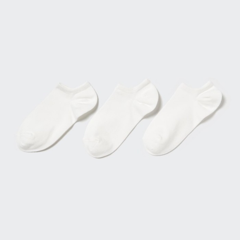 Uniqlo Short (3 Pairs) Sokken Dames Wit | 3045921