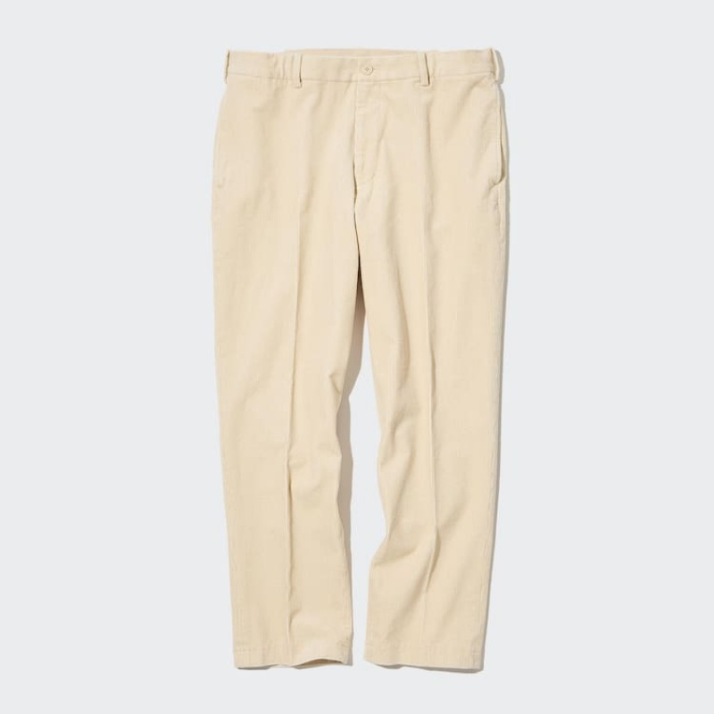 Uniqlo Smart Corduroy Ankle Length Broek Heren Beige | 690221
