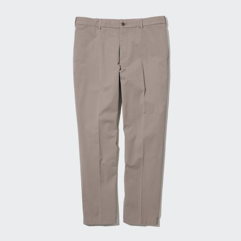 Uniqlo Smart Cotton Ankle Length Broek Heren Grijs | 2891511
