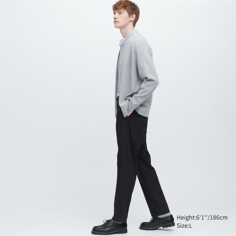 Uniqlo Smart Wool-like Ankle Length Broek Heren Grijs | 6416901