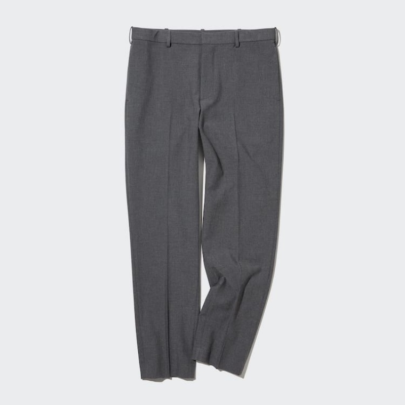 Uniqlo Smart Wool-like Ankle Length Broek Heren Grijs | 6416901