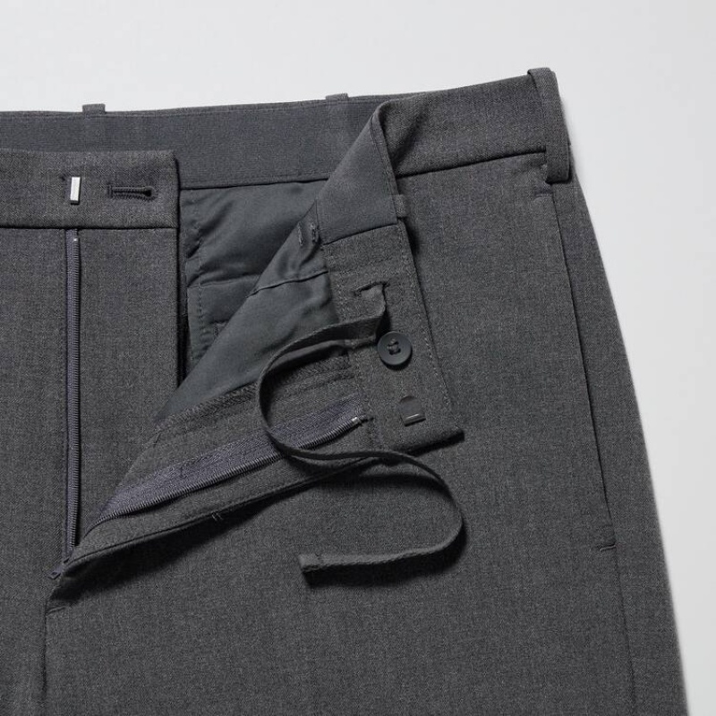 Uniqlo Smart Wool-like Ankle Length Broek Heren Grijs | 6416901