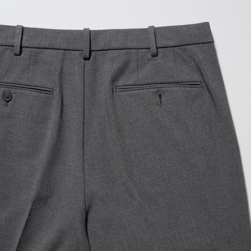 Uniqlo Smart Wool-like Ankle Length Broek Heren Grijs | 6416901