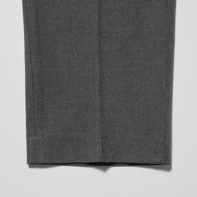 Uniqlo Smart Wool-like Ankle Length Broek Heren Grijs | 6416901