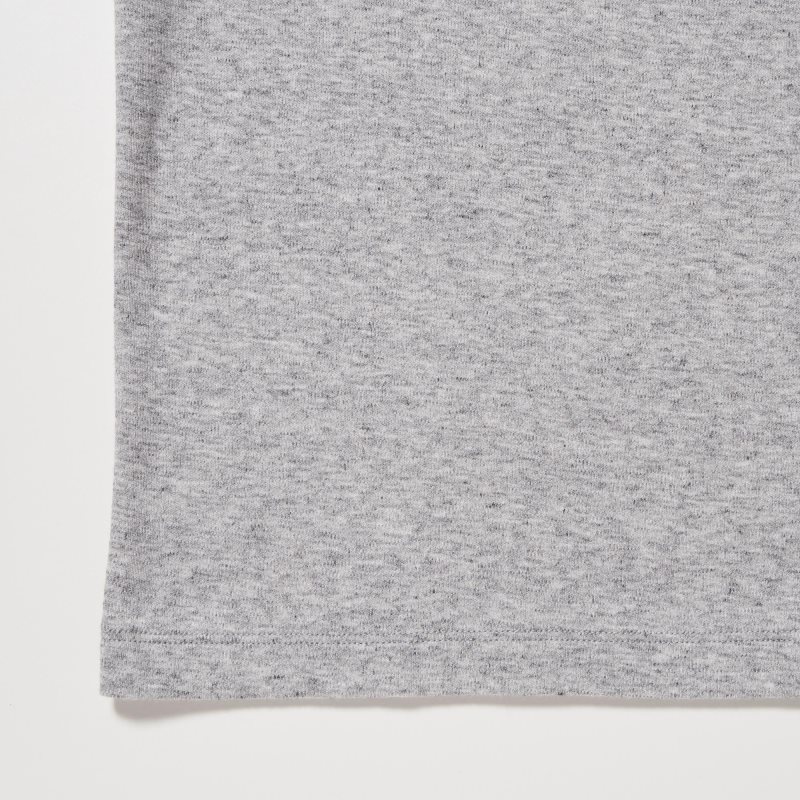 Uniqlo Soft Brushed Crew Neck Long-sleeve T-shirts Heren Grijs | 4574543