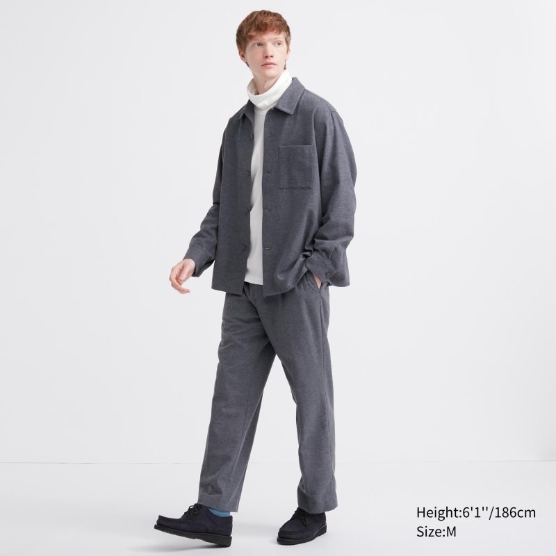 Uniqlo Soft Brushed Turtleneck Long-sleeve T-shirts Heren Grijs | 1767503