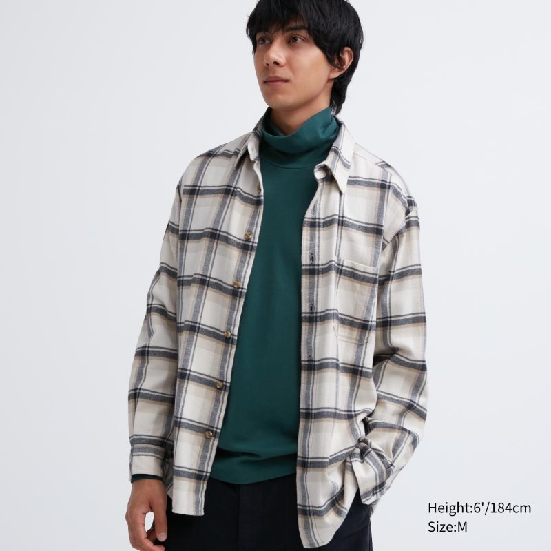Uniqlo Soft Brushed Turtleneck Long-sleeve T-shirts Heren Groen | 1554004