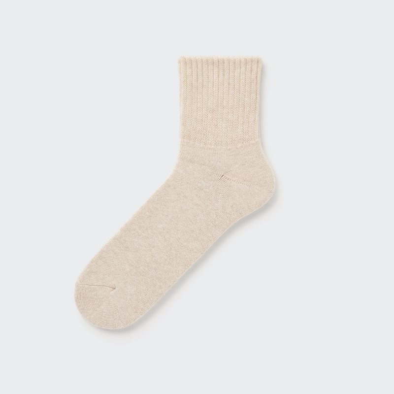 Uniqlo Soft Pile Half Sokken Heren Beige | 2349941