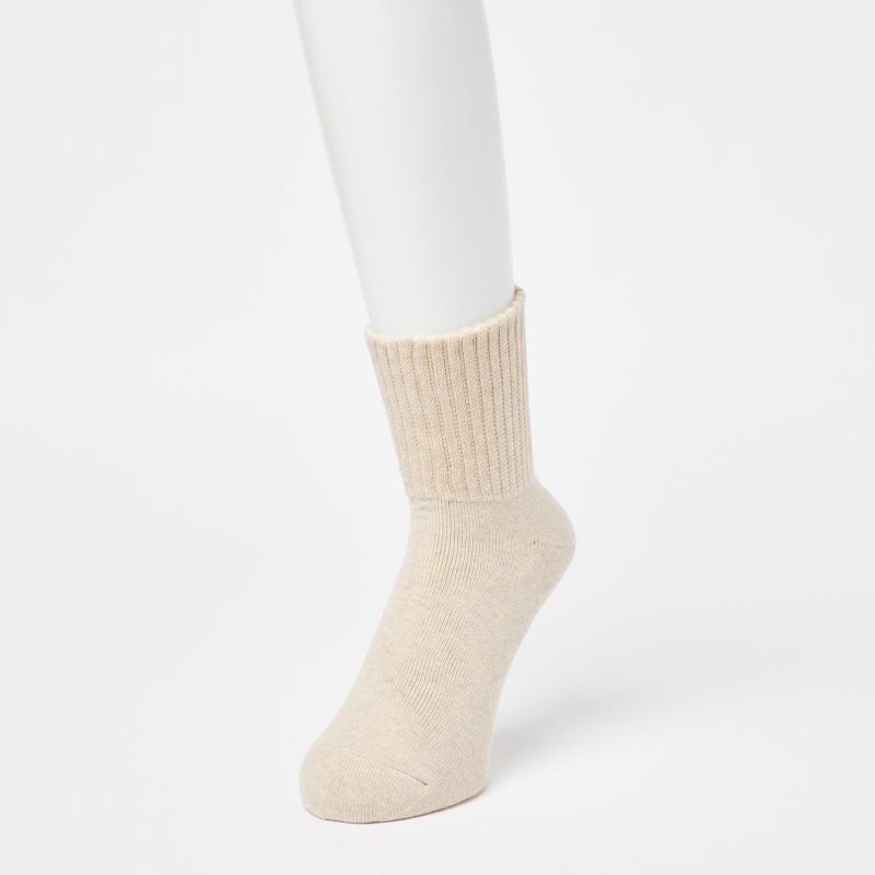 Uniqlo Soft Pile Half Sokken Heren Beige | 2349941