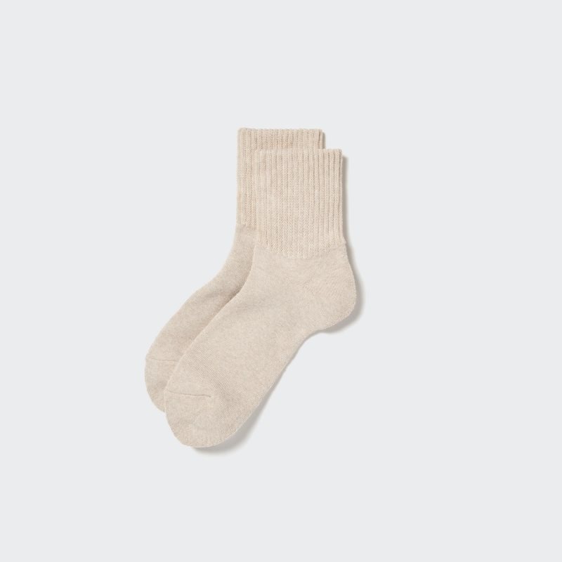 Uniqlo Soft Pile Half Sokken Heren Beige | 2349941