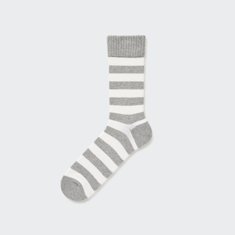 Uniqlo Soft Pile Striped Sokken Heren Grijs | 8826666