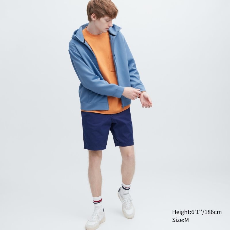 Uniqlo Stretch Dry Sweat Long-sleeve Full-zip Hoodie Heren Grijs | 5054723