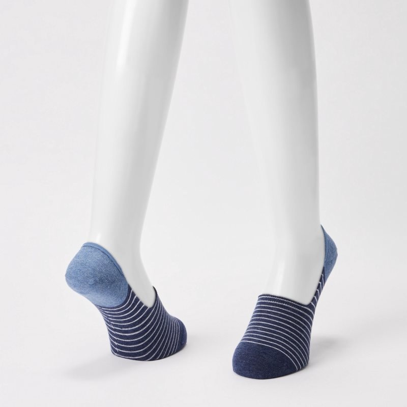 Uniqlo Striped Low Cut Sokken Heren Blauw | 336164