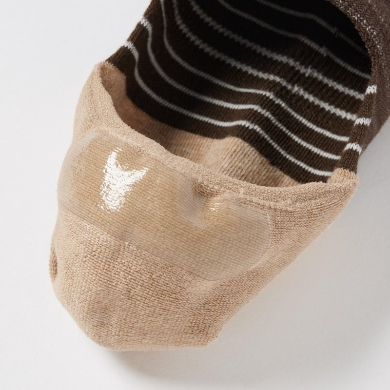 Uniqlo Striped Low Cut Sokken Heren Bruin | 4629133