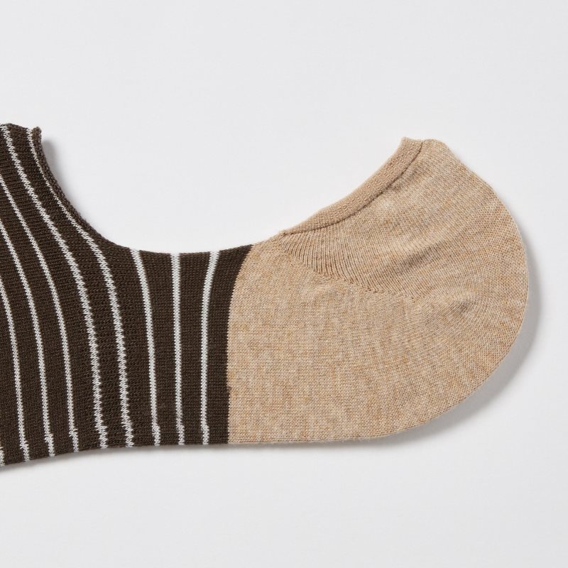 Uniqlo Striped Low Cut Sokken Heren Bruin | 4629133