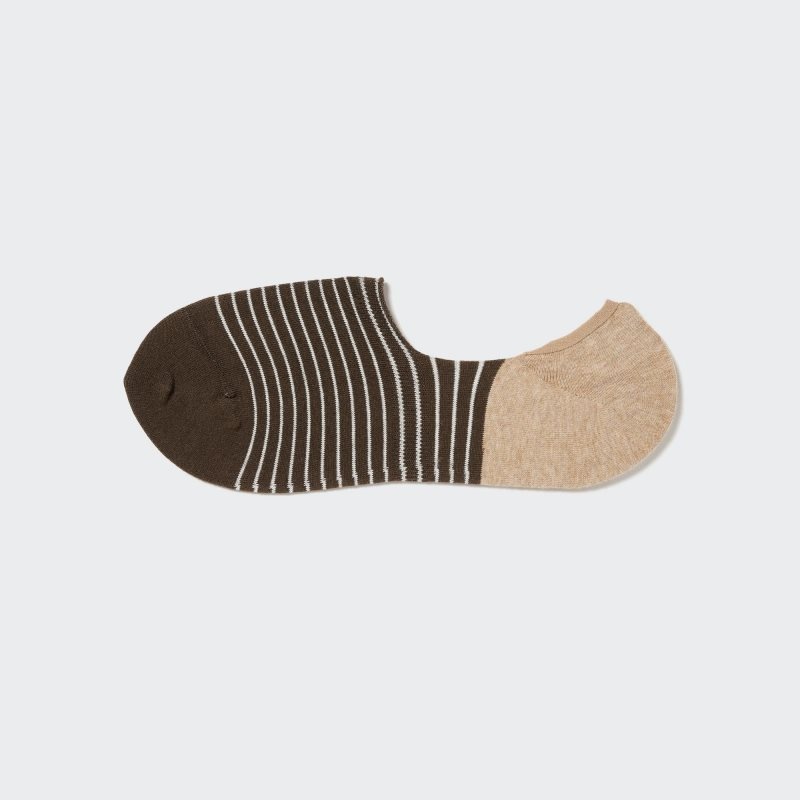 Uniqlo Striped Low Cut Sokken Heren Bruin | 4629133