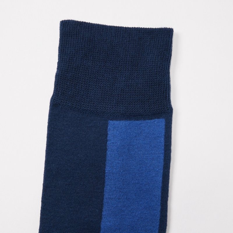 Uniqlo Striped Sokken Heren Blauw | 4346210