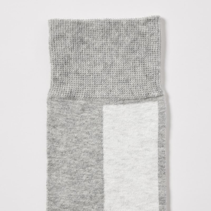 Uniqlo Striped Sokken Heren Grijs | 1964524
