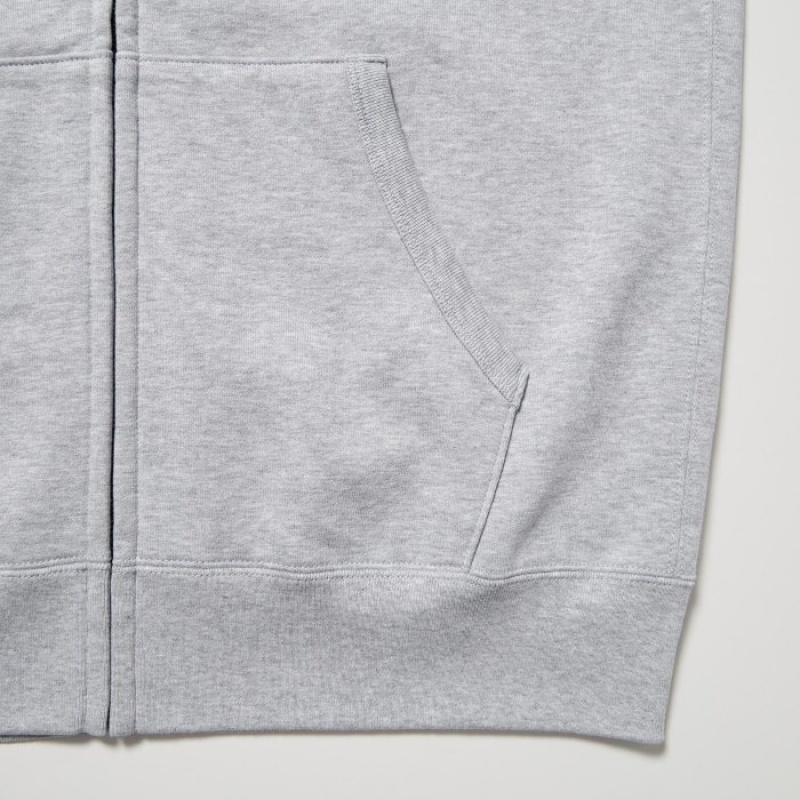 Uniqlo Sweat Full-Zip Long-Sleeve Hoodie Dames Grijs | 7889328