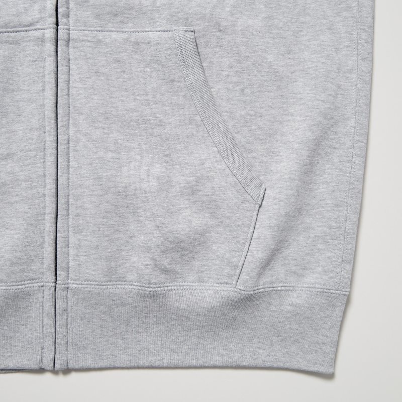 Uniqlo Sweat Full-zip Hoodie Heren Grijs | 8544560