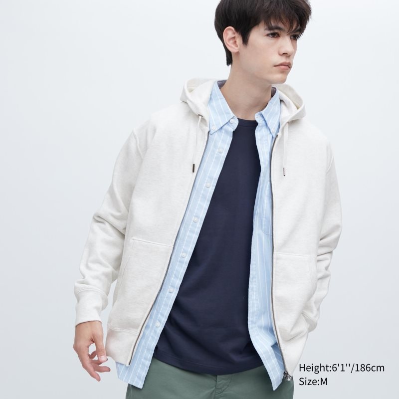 Uniqlo Sweat Full-zip Hoodie Heren Grijs | 8544560